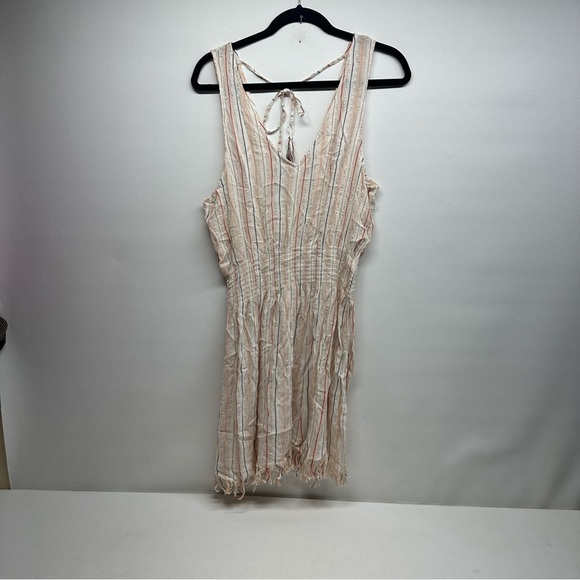 BECCA COVERUP Striped Sleeveless Dress SIZE LARGE - Picture 1 of 6